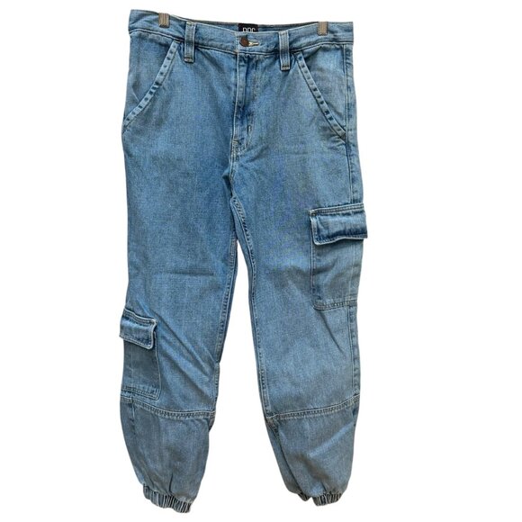 Urban Outfitters BDG Carla Cargo Jogger Jean Light Blue Wash Boho Size 27 - Picture 2 of 11